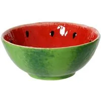 Kaemingk Müslischale CITRI, Ø 15 cm, Rot, Grün, Dolomit, (1-tlg), Dolomit, Melonenform