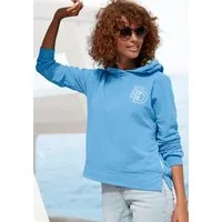 Elbsand Kapuzensweatshirt Jonna mit großem Logodruck auf dem Rücken, bequemer Hoodie aus Baumwolle