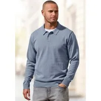 H.I.S Strickpullover bis Größe 5XL mit Polokragen und kleiner Knopfleiste
