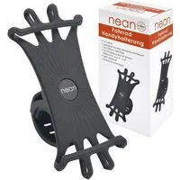nean Handy-Halterung Fahrrad Smartphone Lenker Halterung, (bis 6,5 Zoll, Silikonhalterung, 360° drehbar, schwarz)