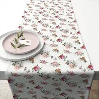 Ambiente® Tischläufer Charlotte (1-tlg, 1-teilig), Tischläufer Tischdecke ca.40x150cm Baumwolle