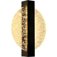 Riserva LED Wandleuchte LED Wandleuchte Innen Schwarz 12W Rund 3000K für Flur, LED wechselbar, Schlichter Stil, einfache Installation, ohne Leuchtmittel
