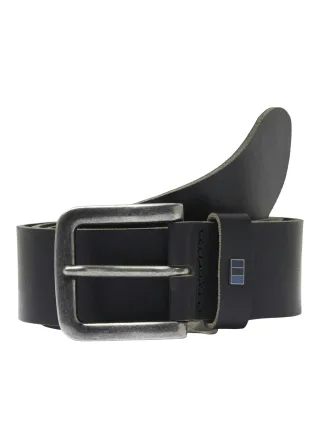 JACK&JONES - JACFLAG LEATHER BELT 4 CM NOOS Black - Gr. - 105