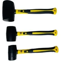 VaGo-Tools Hammer Gummihammer Schonhammer 370/500/1200g 3 tlg Set