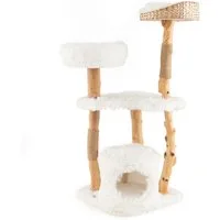 COSTWAY Kratzbaum 124cm Katzenbaum, Katzenbaum, Kletterbaum mit Katzenhöhle, 124cm hoch