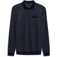 bugatti Langarm-Poloshirt Modern Fit mit Brusttasche und Knopfleiste