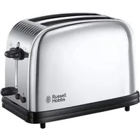 RUSSELL HOBBS Toaster RUSSELL HOBBS Toaster Victory 23311-56 Edelstahl, 2 kurze Schlitze, für 2 Scheiben, extra breite Toastschlitze, Retro Design