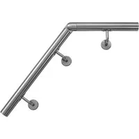 V2Aox Handlauf Handlauf aus Edelstahl mit Winkel 50 cm Gelenkverbinder Geländer