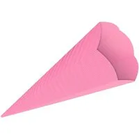itenga Schultüte 3D Color Schultüten Bastelwellpappe 68CM ROSA - Schultüten Rohling zum