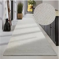 ELLE DECORATION Wollteppich Pradesh, rechteckig, Höhe: 10 mm, Handgewebt, Wolle, Natur, Läufer, Wohnzimmer, Schlafzimmer, Skandi