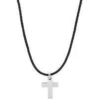 TOM TAILOR Kette mit Anhänger Schmuck Geschenk Edelstahl Leder Kreuz