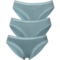 LASCANA Bikinislip (3er-Pack) aus elastischer Baumwolle mit weicher Spitze