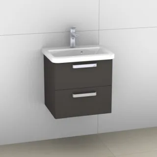 Artiqua 412 Waschtischunterschrank für Tonic II K0868 Stahlgrau, 412-WU2L-I48-7142-88 412-WU2L-I48-7142-88