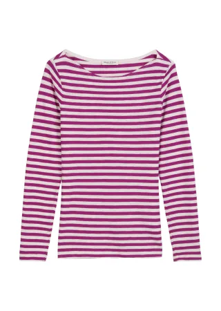 Marc OPolo Casual - Ringel-Longsleeve regular multi/fresh berry - Gr. - S