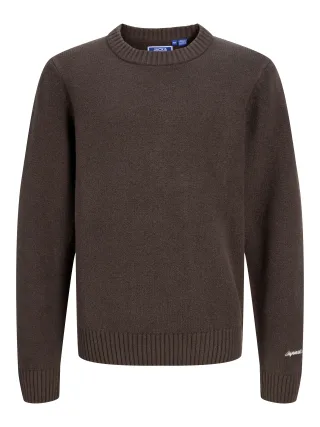 JACK&JONES - JORNORREBRO KNIT CREW NECK SN JNR Schwarz - Gr. - 164