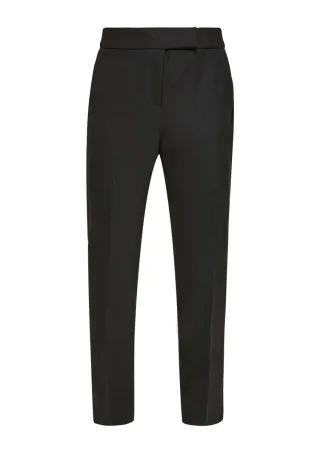 s.Oliver BLACK LABEL - Slim: Elegante 7/8-Hose schwarz - Gr. - 34