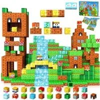 POPOLIC Magnetische Bausteine - 150 Teile Magnetbausteine Kinder Magnetspielbausteine, (150 St., Magnetische Spielzeug Magnetspielzeug Magnete Kinder), Spielzeug ab 3 4 5 6 7 8 9 Jahre Jungen und Mädchen