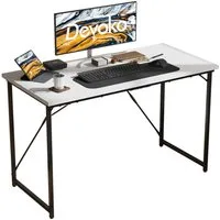 HOMALL Gamingtisch Computertisch, geeignet für kompakte Räume: 80/100/120/140 cm (Kompakter Schreibtisch und Spieltisch, maximale Tragkraft 130 Kilogramm)