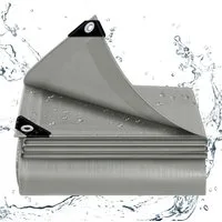 Woltu Schutzplane, Abdeckplane wasserdicht mit Ösen 140 g/m² PE UV-beständig