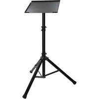 FAME Laptop-Ständer, (Audio LS-13 Laptop Stand Robustes Dreibein-Laptopstativ Höhenverstellbar Schwenkbare Auflageplatte Einfache Montage Ideal für Laptops bis 13 Zoll Schwarz, DJ-Möbel, Laptop Stands, Laptop Stand, Laptopstativ, Höhenverstellbar, Sc