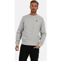 U.S. Polo Assn. Rundhalspullover USColee – Herren Sweatshirt mit Rundhalsausschnitt Baumwoll-Viskose-Mix, weich, atmungsaktiv und mit Logo-Stickerei