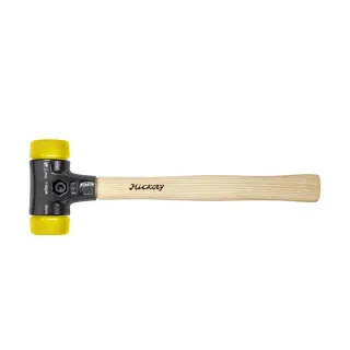 Wiha Schonhammer Safety mittelhart/mittelhart mit Hickory-Holzstiel, Rund-Schlagkopf - 5 Stück - 26640