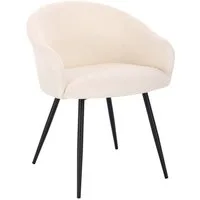 HOME DELUXE Esszimmerstuhl Polsterstuhl CELESTE Bouclé Weiß - Mengenauswahl (4 St), Boucle Stoffbezug, Schminktisch Stuhl, Schreibtischstuhl