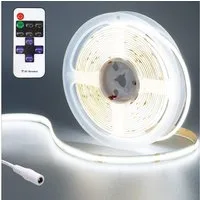 Qualra LED Stripe 3000-6000K 5M COB LED Strip CRI 93 LED Streifen Licht Flexibel 24V, DIY Dekoration mit Fernbedienung für Schlafzimmer TV Küche Wohnzimmer