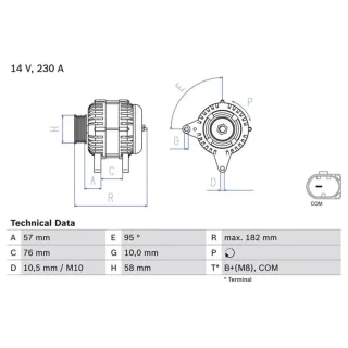 Bosch Lichtmaschine 230A BMW X5 E70 X6 E71 3,0