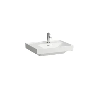LAUFEN Aufsatz-Waschtisch MEDA 460x600x160 Ablage links 3 Hl. m.Ül. weiß matt, H8181127571081 H8181127571081
