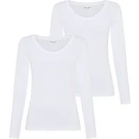 YSABEL MORA Langarmshirt (2er Pack) Rundhals-Ausschnitt, weich, Baumwollmix, elastisch