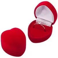Order & Smile Schmuck Geschenkbox Ringbox „Herz“: Schmuck Etui für Ring / Verlobungsring