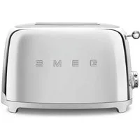 Smeg Toaster TSF01 Toaster 2 Scheiben 50's Style Retro Design, 2 kurze Schlitze, für 2 Scheiben, 950 W