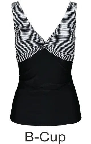 IN LINEA - Da.-Tankinitop black stripe