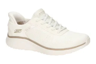 Skechers 117497 WTGD Damen-Sneaker wei?/gold mit Air Cooled Memory Foam