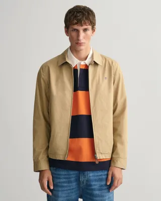 GANT - Windcheater Jacke aus Baumwolle dark khaki - Gr. - XXL