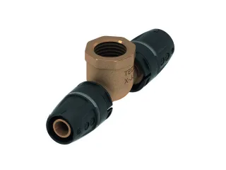 Tece logo-Push T-Stück IG Dim.16 x Rp 1/2" x 16, Rotguss/Si-Bronze, 8713402 8713402