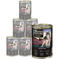 Dehner Wild Nature Heidetal Adult Lamm, 6 x 400 / 800 g Dose Kaninchen, Nassfutter für: Hunde, Nassfutter für ausgewachsene Hunde, glutenfrei