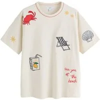 Next Strandshirt Strand-T-Shirt mit Grafik-Print (1-tlg)