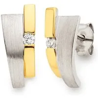 Bruno Banani Paar Ohrstecker Schmuck Geschenk Silber 925 Ohrschmuck Ohrringe Glitzerstein, mit Zirkonia (synth)