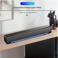 GARRYFIZH TV Speaker kompakte Soundbar USB Soundbar (3 W, Lautsprecher Stereo-Subwoofer)