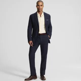 Classic Fit Business-Hose aus Leinenmix für Herren, Herren, size: regular, Blau, Leinen/Baumwoll-Mischung/Viskose-Mischung, by Lands' End