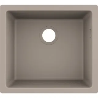 hansgrohe Unterbauspüle 43431380 500 x 450 mm, 1 Hauptbecken, betongrau