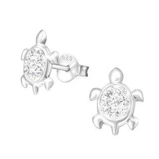Schildkr?te Ohrringe aus 925 Silber