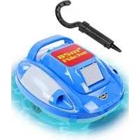 Hecht Poolroboter bis 85 m² mit 3,5 m³/h, 110 min Laufzeit mit 12V 5Ah Akku, 1-Klick-Bedienung, 3 kg, 2,5 m Tauchtiefe