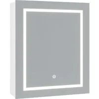 MSMASK Badezimmerspiegelschrank mit Beleuchtung und verstellbaren Ablagen für flexible Lagerung (1-St) Touch-Farbtemperatursteuerung & Staubschutz-Stauraum