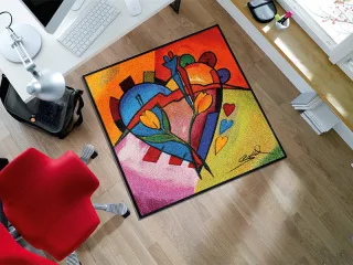 balanced love II wash + dry Fußmatte | Größe: 85x85cm