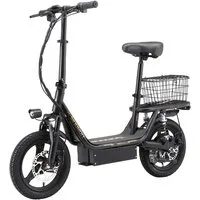 kowdom E-Bike S-Pedelec E-Bike 36V 500W 14 Zoll 32km/h 60km Reichweite Discbremse, Heckmotor, 468 Wh, (Einzelartikel, Einzelartikel), Fronttasche, Heckblinker, Schlüsselschalter am Akku
