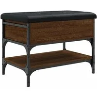 vidaXL Sitzbank Schuhbank Braun Eichen-Optik 62x42x45 cm Holzwerkstoff
