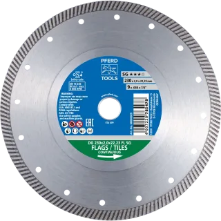 PFERD TOOLS Diamant-Trennscheibe DG FL 150x1,6x22,23 mm SG z. Trennen v. Fliesen, hohe Schnittqualität - 68000027